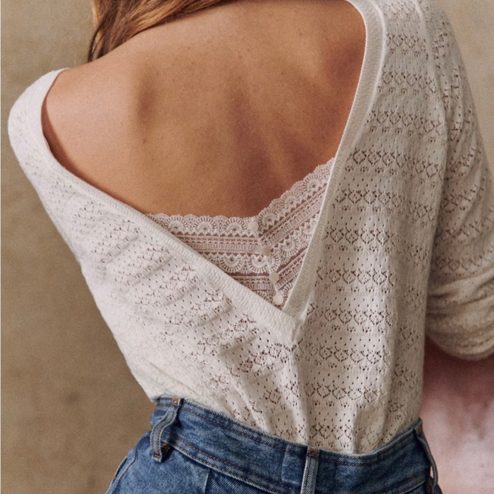 Sézane Gretha Jumper in Ecru